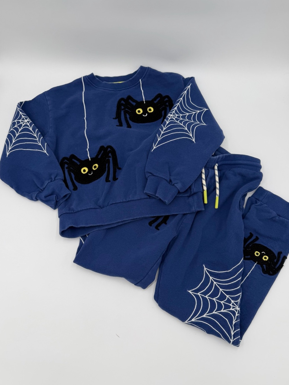 Mini Boden Spider Sweatshirt and Sweatpants 7-8